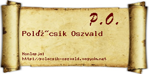Polácsik Oszvald névjegykártya